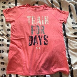 Under Armour Youth Girls Pink Graphic T-Shirt